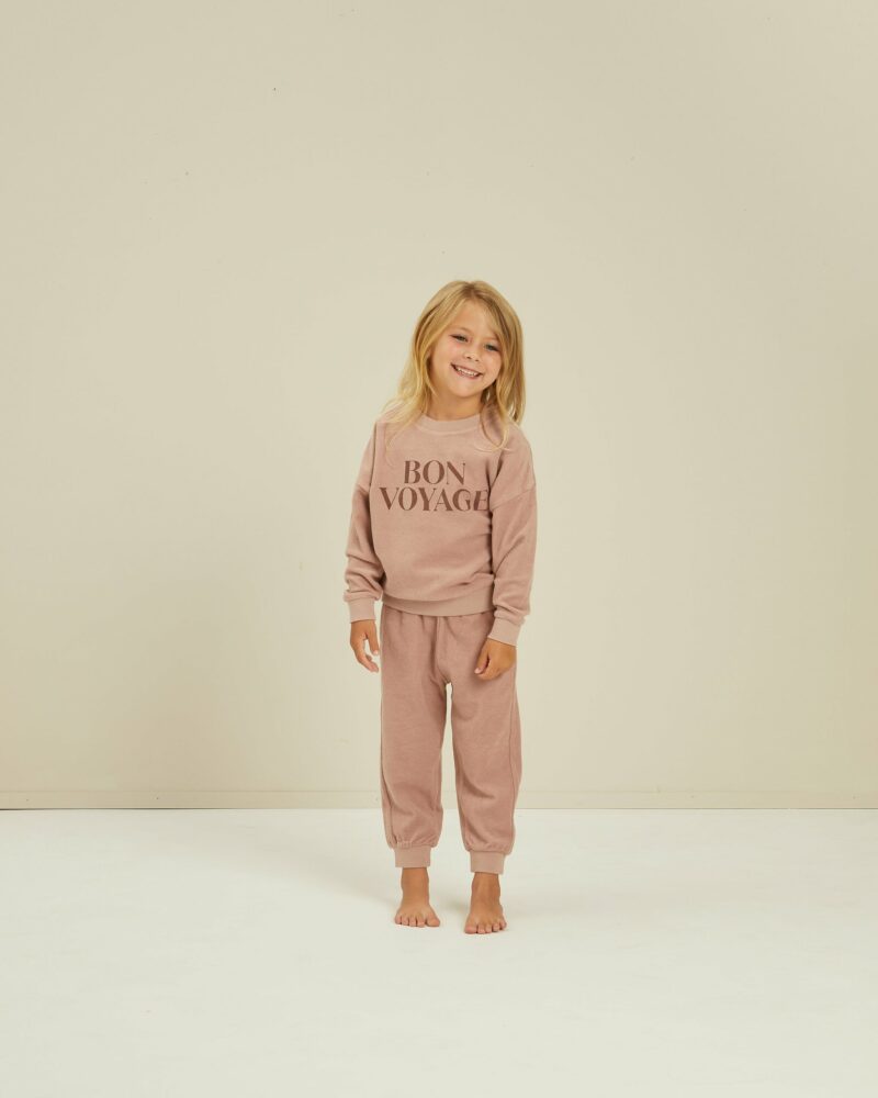 Rylee + Cru Mauve Terry Jogger