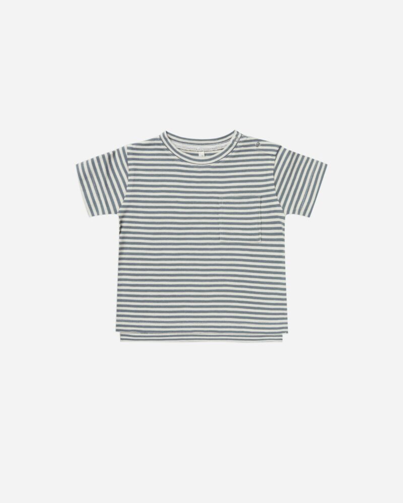 Rylee + Cru Sea Stripe Raw Edge Tee