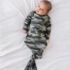 Little Sleepies Vintage Camo Bamboo Viscose Infant Knotted Gown