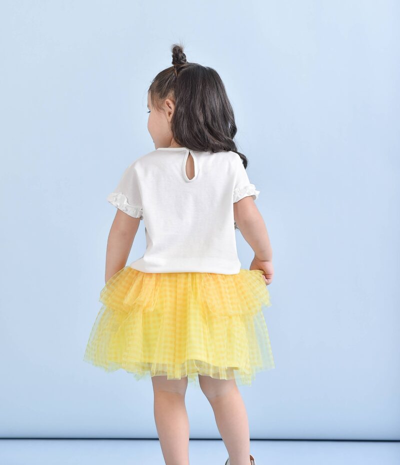 Aimama Ruth Yellow Check Skirt