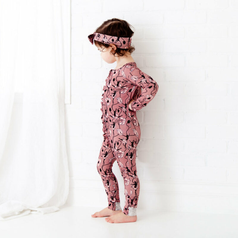 Dream Jamms On Pointe Ruffle Bamboo Viscose Convertible Footie