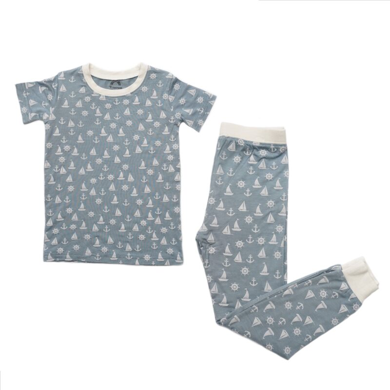 Emerson and Friends Anchors Away Bamboo Viscose Toddler Pajama Set