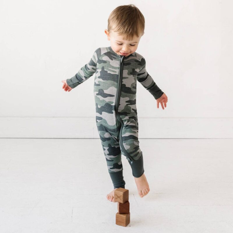 Little Sleepies Vintage Camo Bamboo Viscose Zippy