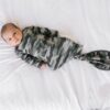 Little Sleepies Vintage Camo Bamboo Viscose Infant Knotted Gown