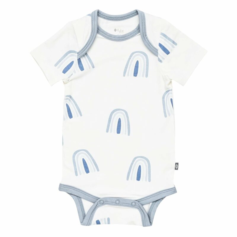 Kyte BABY Bodysuit in Fog Rainbow Blossom