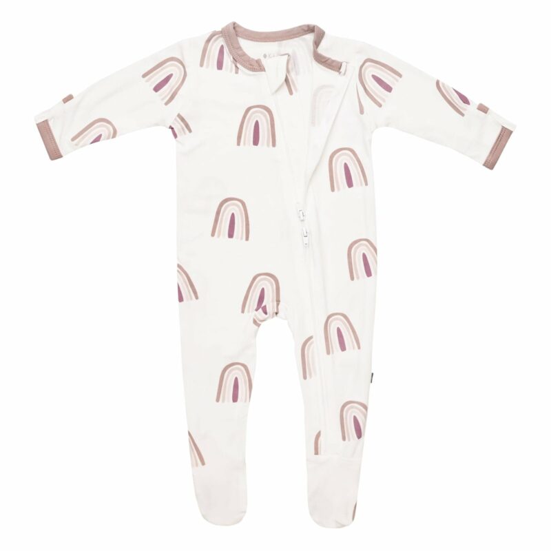 Kyte BABY Zippered Footie in Sunset Rainbow Blossom