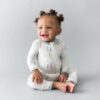 Kyte BABY Zippered Romper in Fog Rainbow