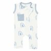 Kyte BABY Zippered Sleeveless Romper in Fog Rainbow