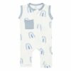 Kyte BABY Zippered Sleeveless Romper in Fog Rainbow