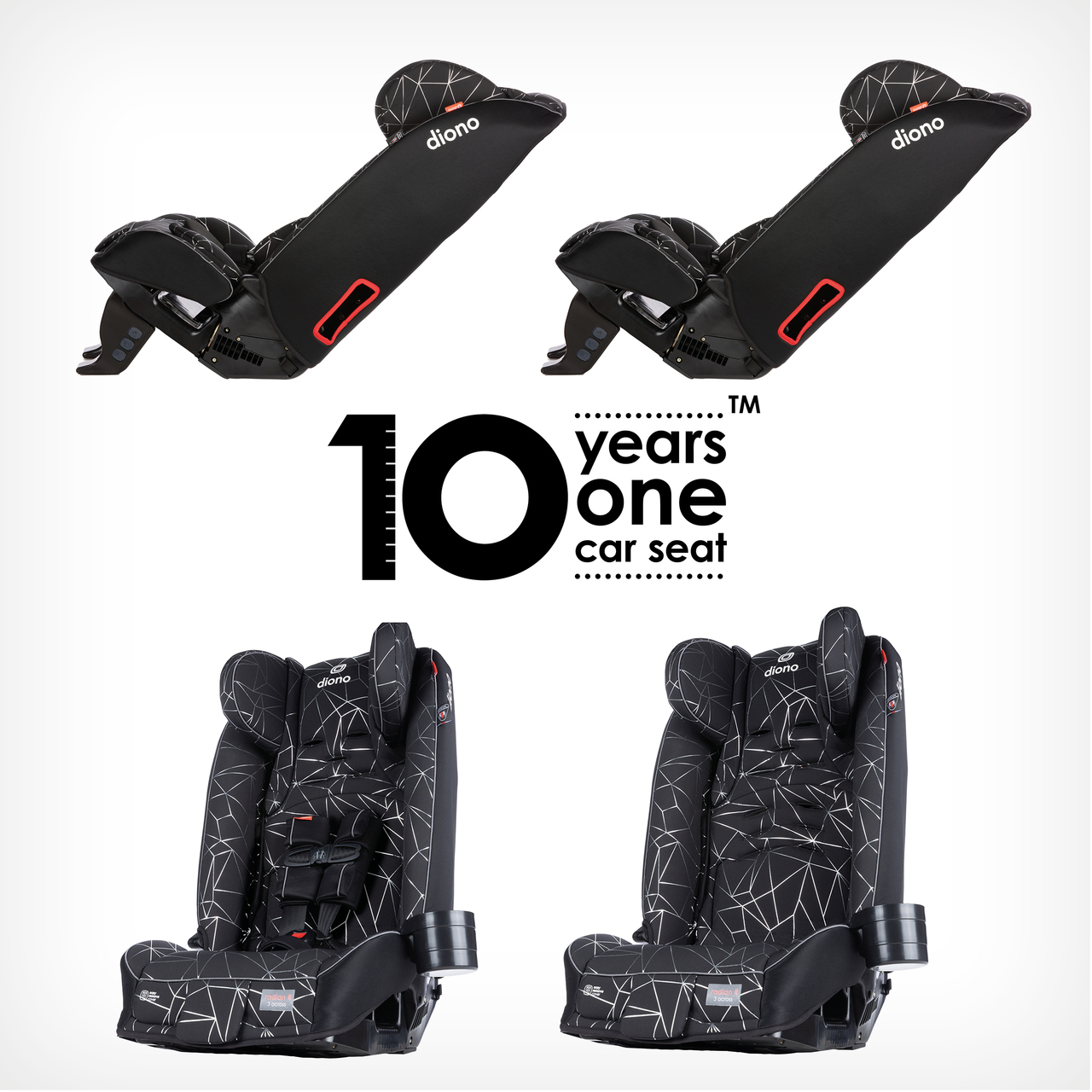 Diono Radian 3RXT Luxe All In One Car Convertible Car Seat Blossom