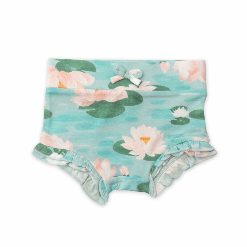 Angel Dear Lily Pads Bamboo Viscose  High Waist Shorts