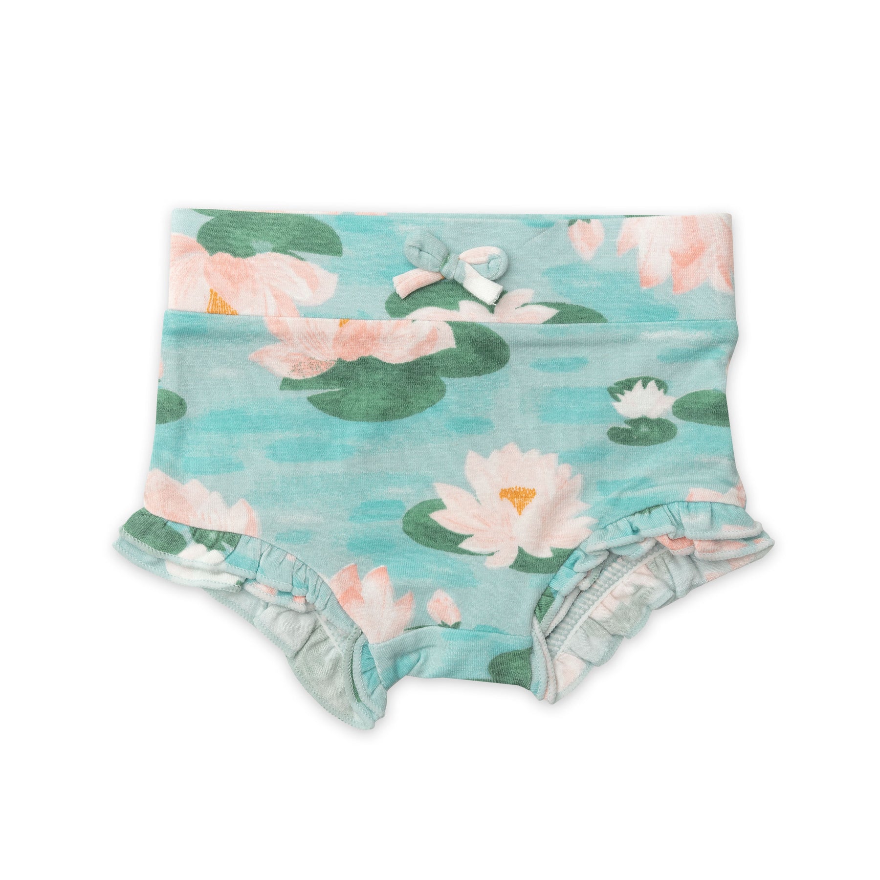 Angel Dear Lily Pads Bamboo Viscose  High Waist Shorts