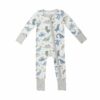 Angel Dear Dino Blue Bamboo Viscose Zipper Romper