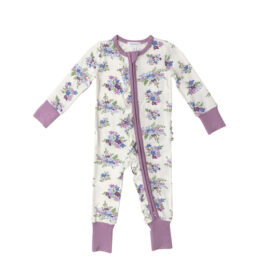 Angel Dear Lily of the Valley Ruffled Bamboo Viscose Zipper Romper