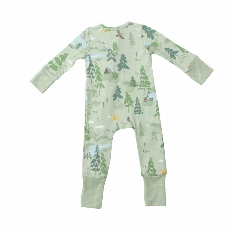 Mountain Cabin Bamboo Viscose Zipper Romper from Angel Dear