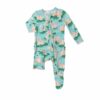 Angel Dear Lily Pads Bamboo Viscose Ruffle Zipper Footie