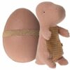 Maileg Gantosaurus in Egg Old Rose Size Small