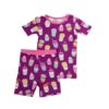 Purple I Love You A Latte Bamboo Viscose Short Sleeve and Shorts