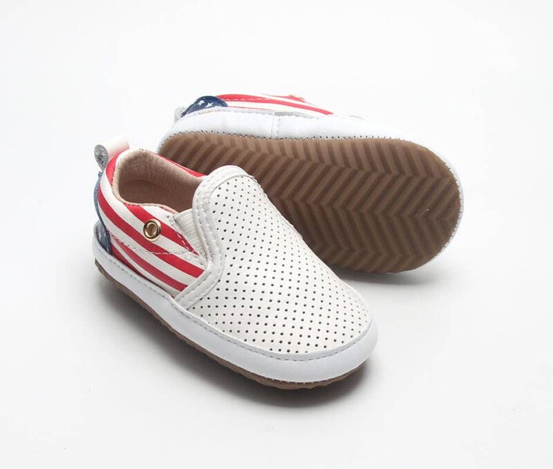 Little Love Bug Company Patriotic Sand Quinn Slip On Shoes