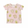 Avocado Toast Pink Bamboo Viscose Short Sleeve Loungewear Set from Angel Dear