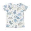 Dino Blue Bamboo Viscose Short Sleeve Loungewear Set from Angel Dear