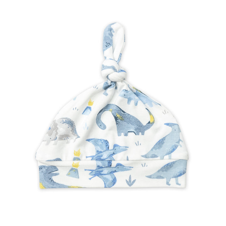 Angel Dear Blue Dino Bamboo Viscose Knotted Hat