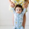 Blue Elephant Snuggles Bamboo Viscose Zippy from Little Sleepies