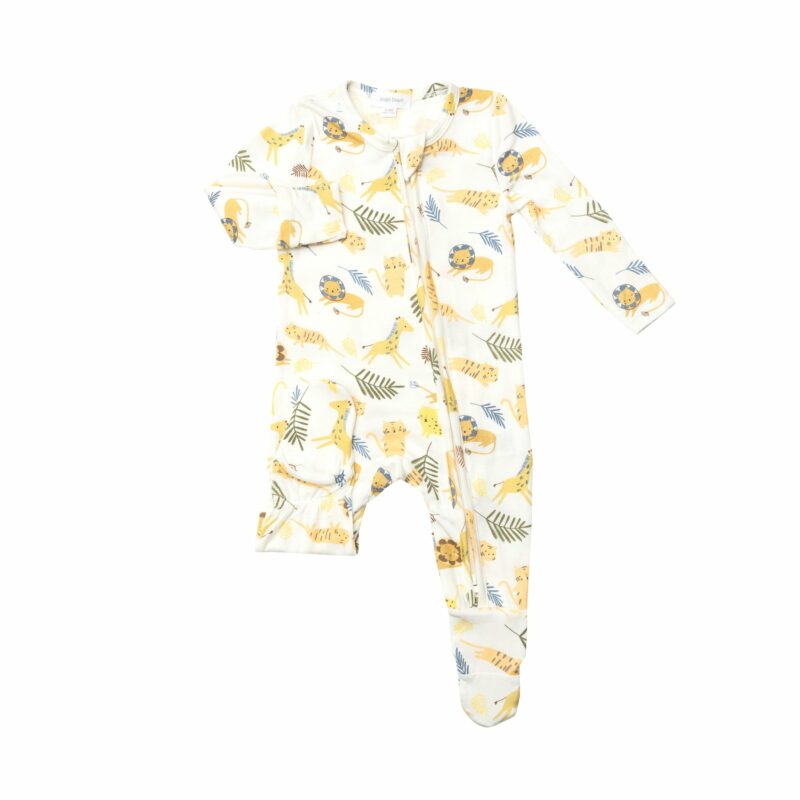 Angel Dear Animal Friends Bamboo Viscose Zipper Footie