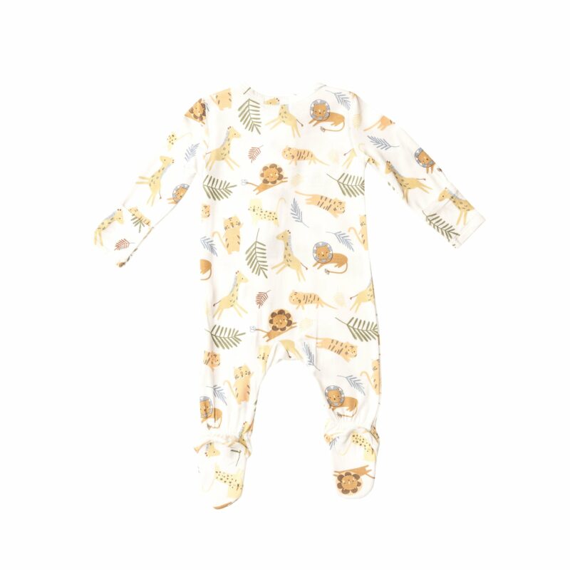 Animal Friends Bamboo Viscose Zipper Footie from Angel Dear