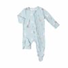 Angel Dear Blue Bunnies Bamboo Viscose Zipper Footie