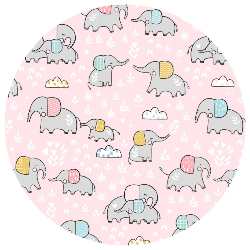 Pink Elephant Snuggles Bamboo Viscose Bandana Bib from Little Sleepies