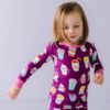 Purple I Love You A Latte Two-Piece Bamboo Viscose Pajama Set from Little Sleepies