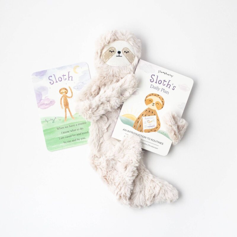 Slumberkins Sloth Snuggler and Board Book Routines Bundle
