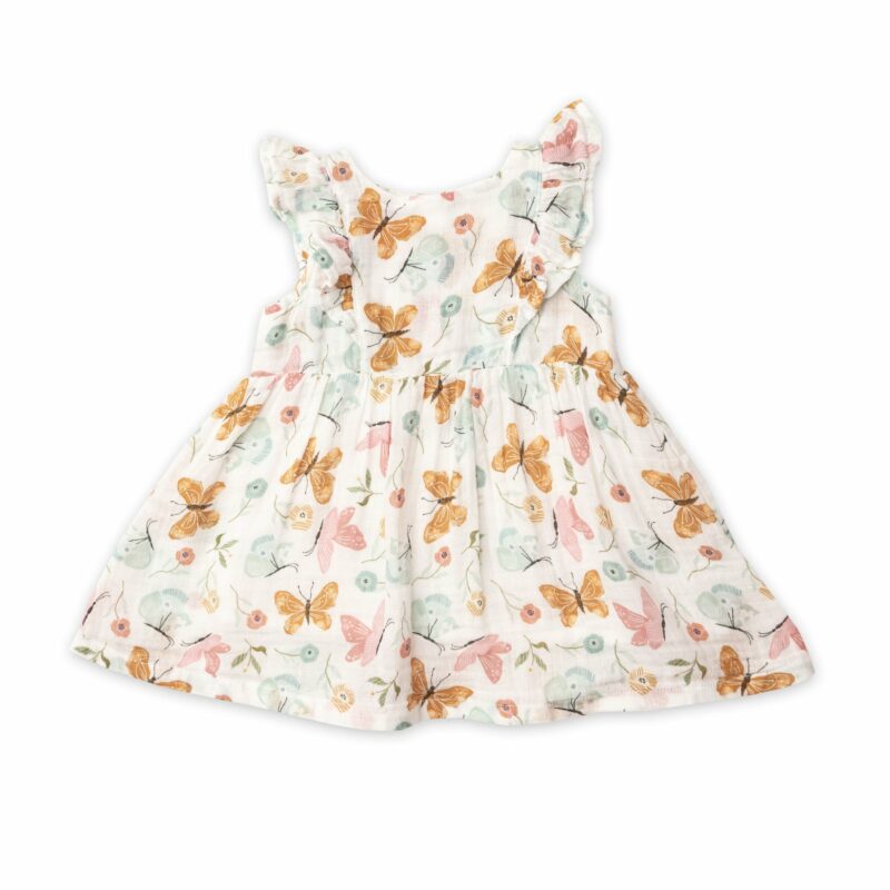 Angel Dear Pretty Butterflies Muslin Ruffle Sundress