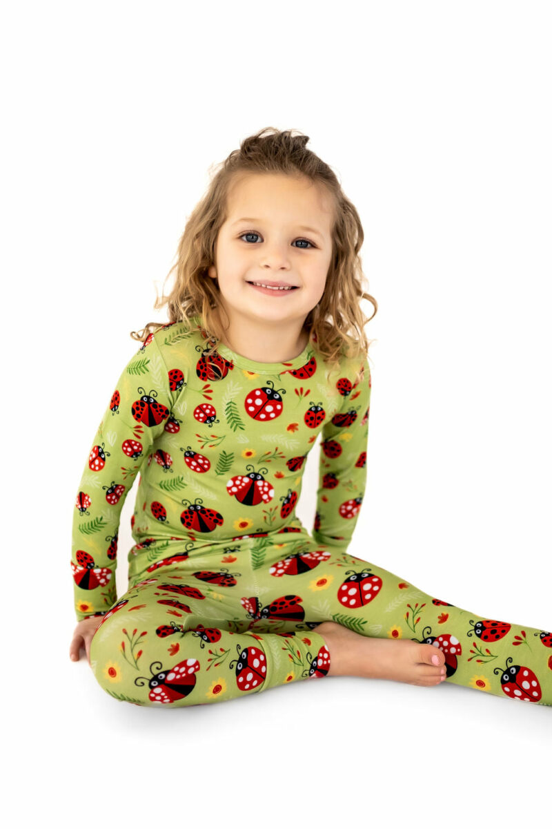 Pure Bambinos Lady Bugs Two-Piece Bamboo Viscose Pajama Set