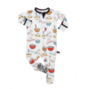 Happy Dumplings Bamboo Viscose Footie from Peregrine Kidswear