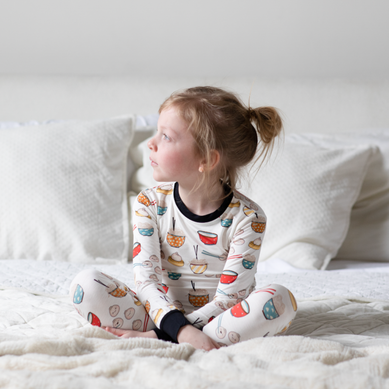 Peregrine Kidswear Happy Dumplings Two-Piece Bamboo Viscose Pajama Set