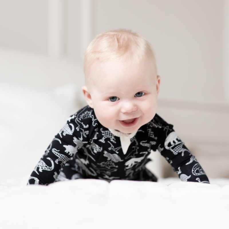 Midnight Dino Bamboo Viscose Footie