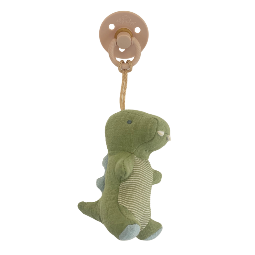Itzy Ritzy Bitzy Pal Dino Rubber Pacifier and Stuffed Animal