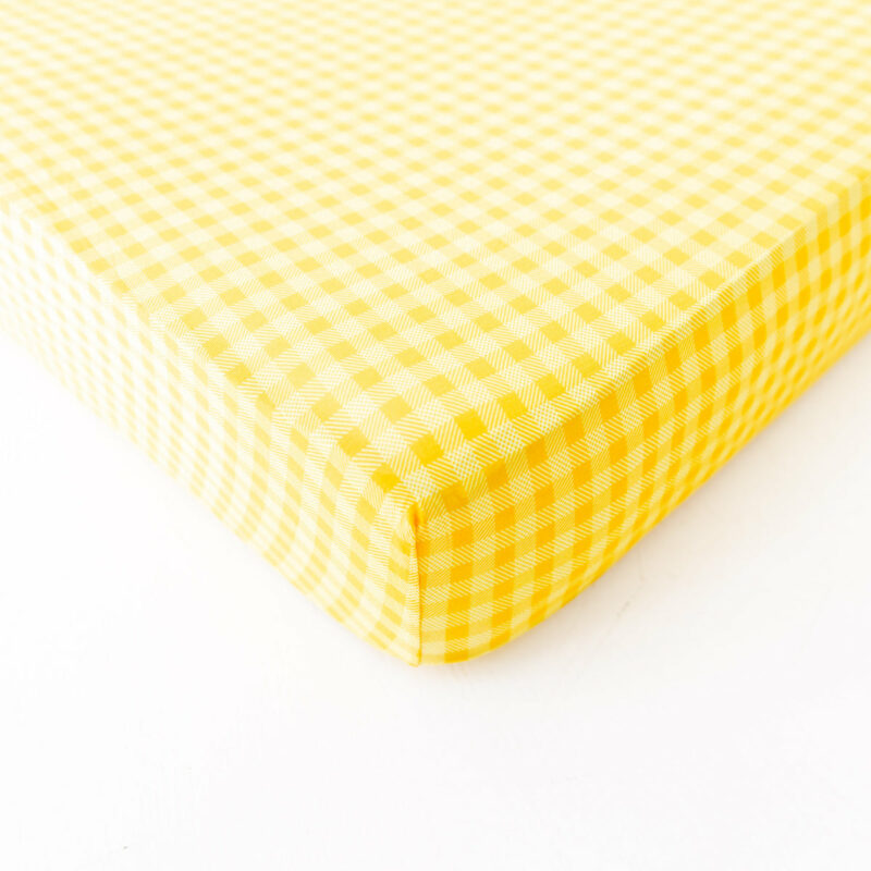 Dream Jamms Sunshine Gingham Bamboo Viscose Crib Sheet