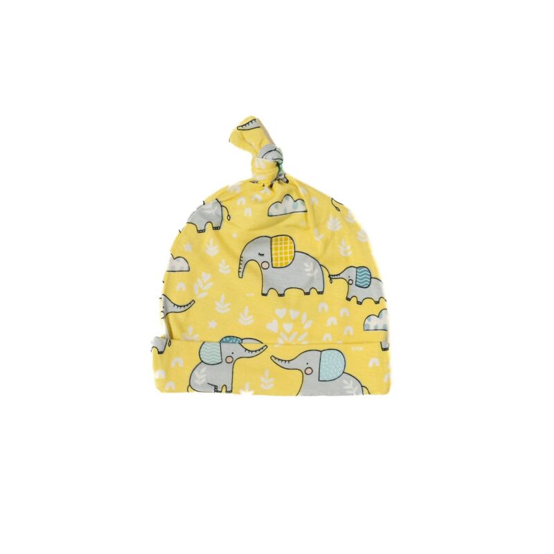 Little Sleepies Yellow Elephant Snuggles Bamboo Viscose Infant Beanie Hat