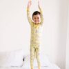 Yellow Elephant Snuggles Two-Piece Bamboo Viscose Pajama Set from Little Sleepies