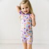 Wildberry Ice Cream Social Bamboo Viscose Short Sleeve and Shorts from Little Sleepies