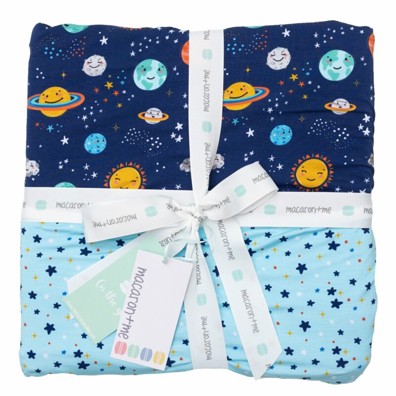 macaron+me Peaceful Planets Bamboo Viscose Triple-Layer Blanket