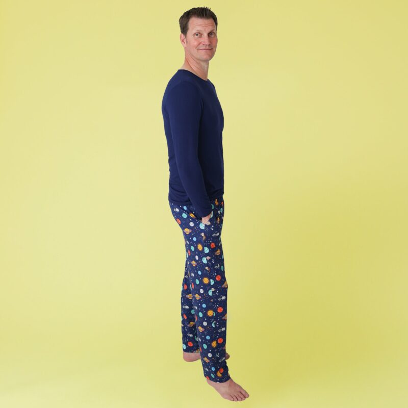 macaron+me Peaceful Planets Bamboo Viscose Men's Pajama Set