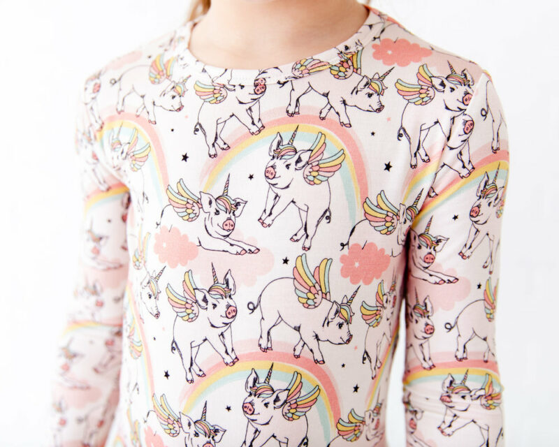 When Pigs Fly Two-Piece Bamboo Viscose Pajama Set