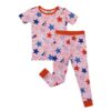 Pink Stars & Stripes Two-Piece Short Sleeve Bamboo Viscose Pajama Set