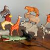 Safari Animals Wooden Figurine Set of 11 from PoppyBaby Co