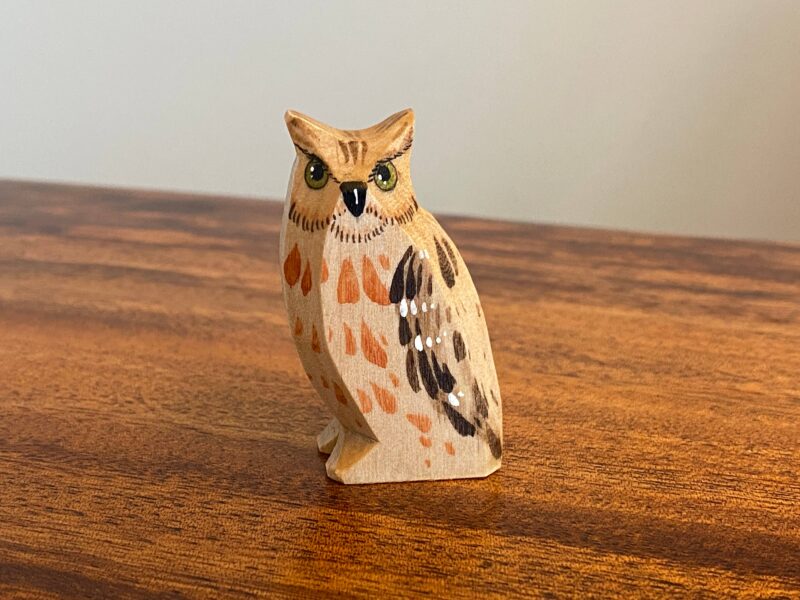 PoppyBaby Co Owl Woodland Wooden Animal Figurine