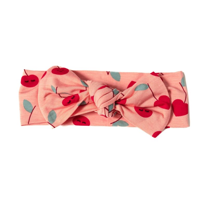 Little Sleepies Cherry on Top Bamboo Viscose Bow Headband